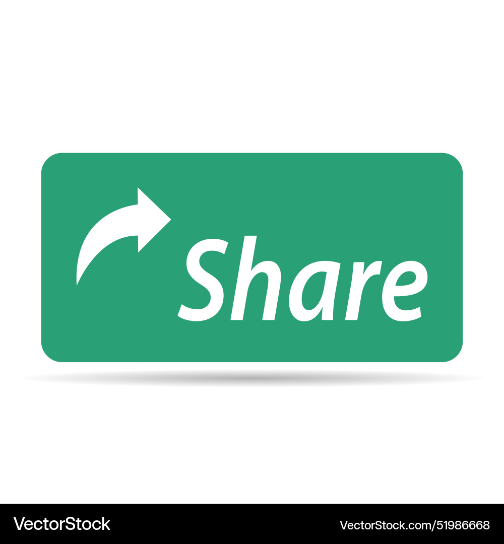 Share click button shadow icon modern web sign Share click button shadow icon modern web sign vector image