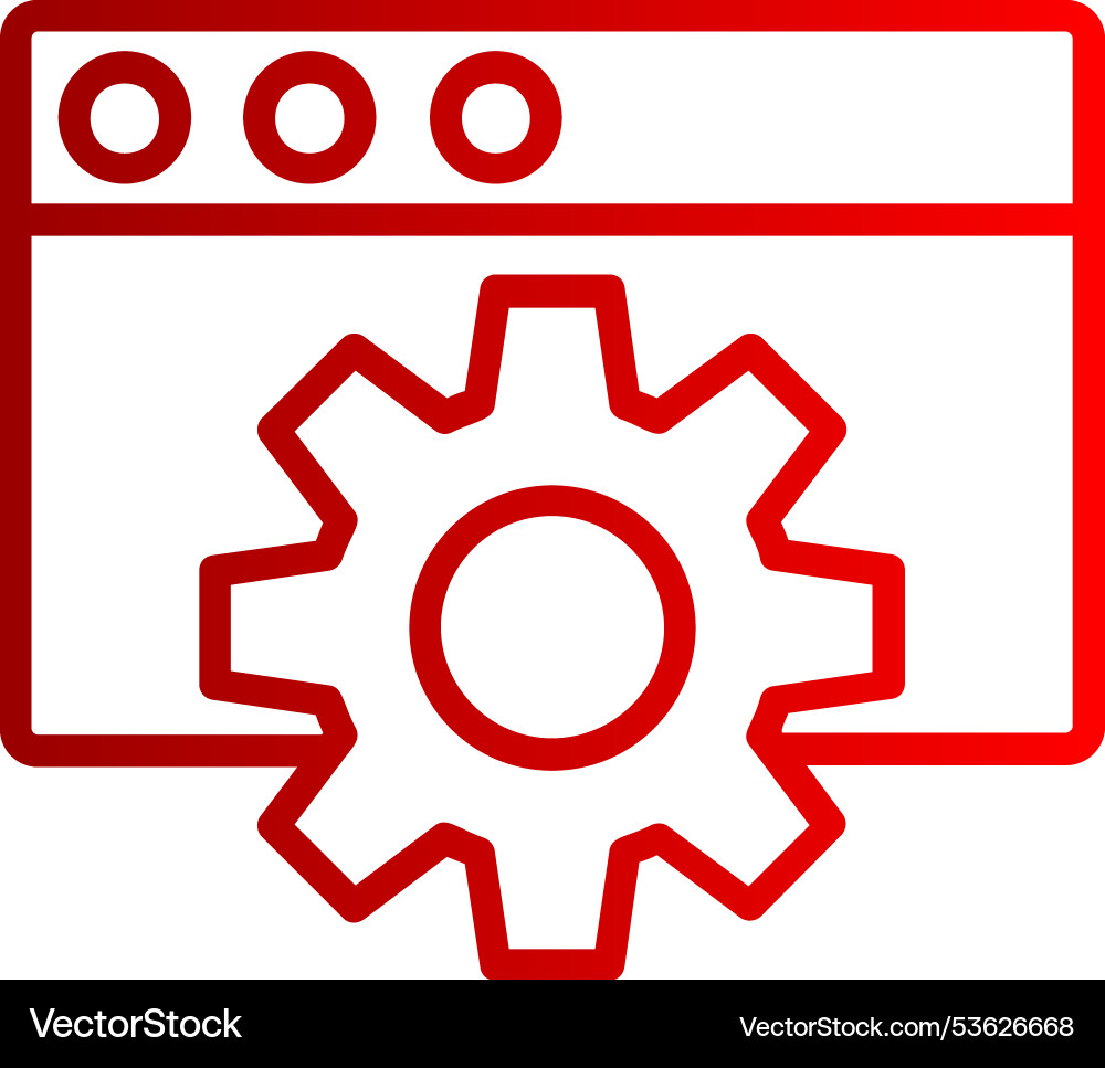 Web setting line gradient icon Vector Image