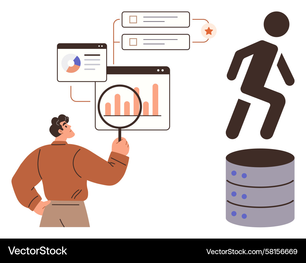 Data Analysis & Insights Vector Image