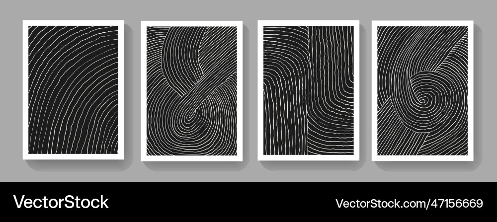 Trendy set of a4 abstract minimalist composition Vector Image