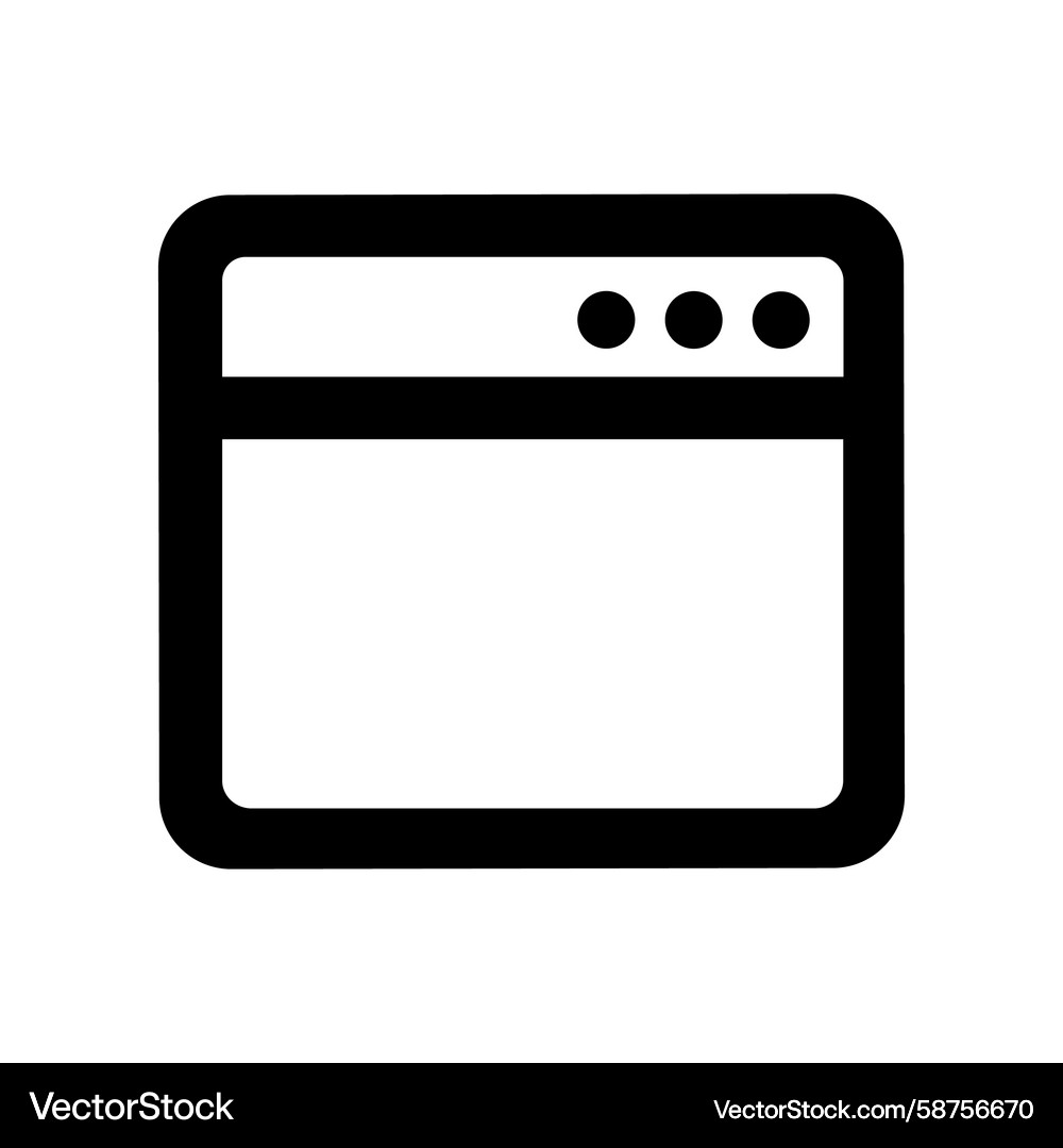 Minimalist Browser Window Icon Vector Image