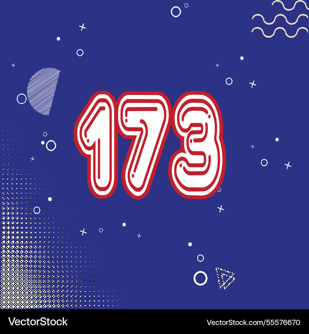 Number font design with decorative dots Vector Image