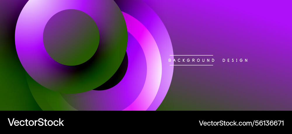 Purple green layers create abstract design smooth Vector Image