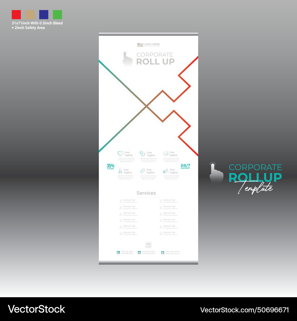 Roll up banner for any best use Royalty Free Vector Image