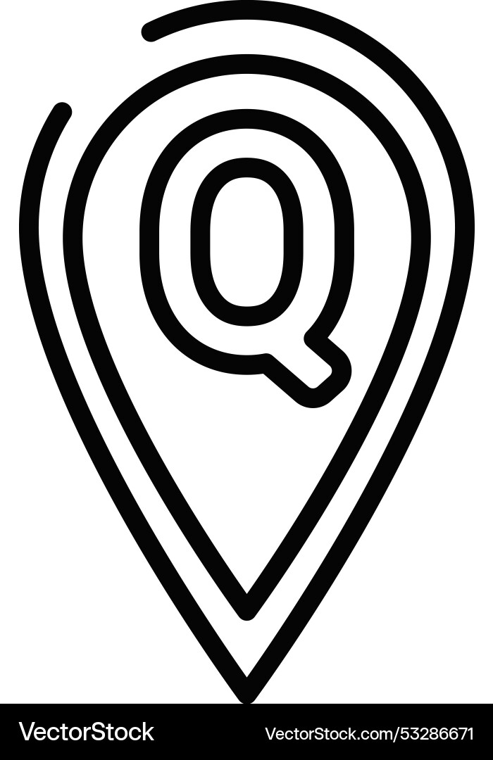 Rounded stroke queue here icon vector image