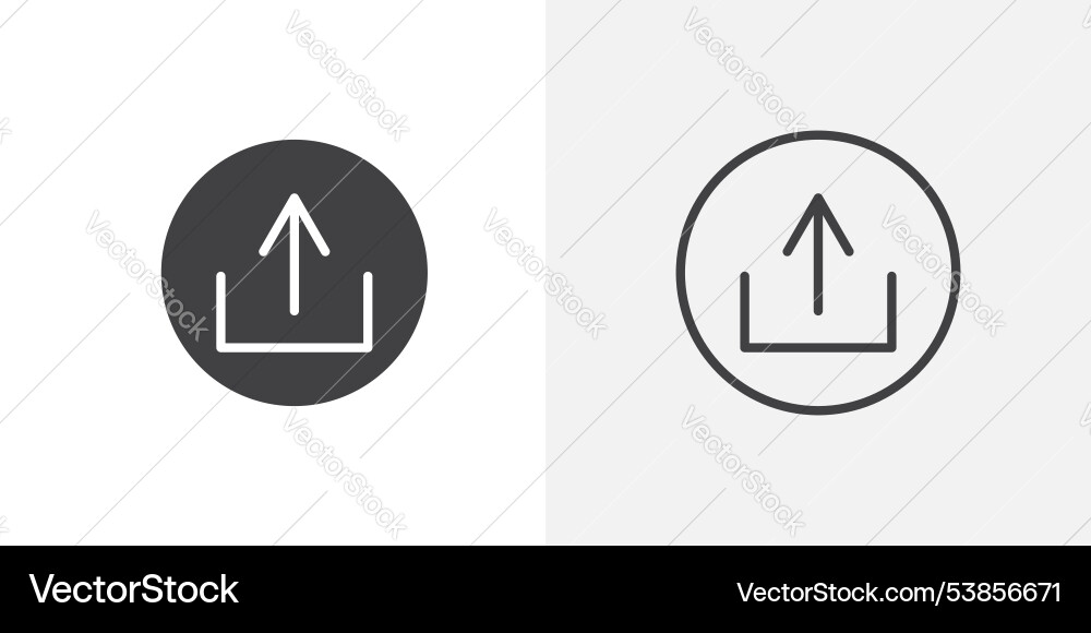 Upload icon set vector image