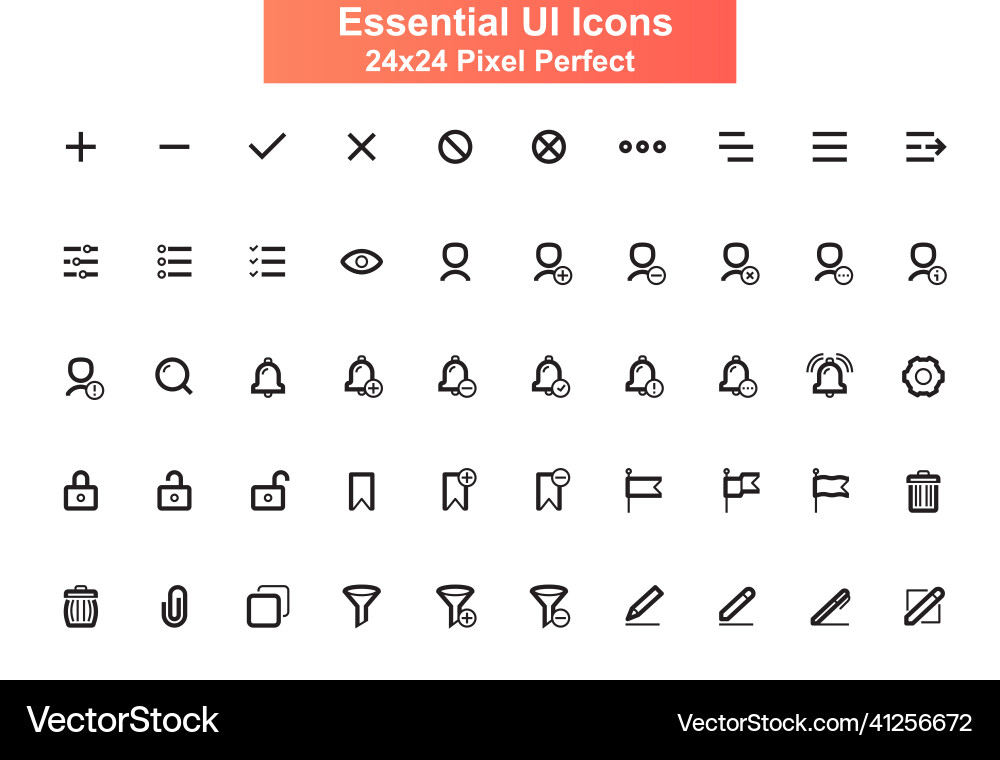 Arrows ui icons set 24x24 grid pixel perfect Arrows ui icons set 24x24 grid pixel perfect vector image