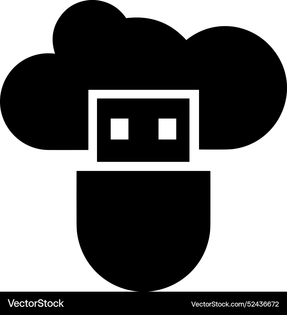 Cloud storage icon symbol image of the database Cloud storage icon symbol image of the database Vector Image