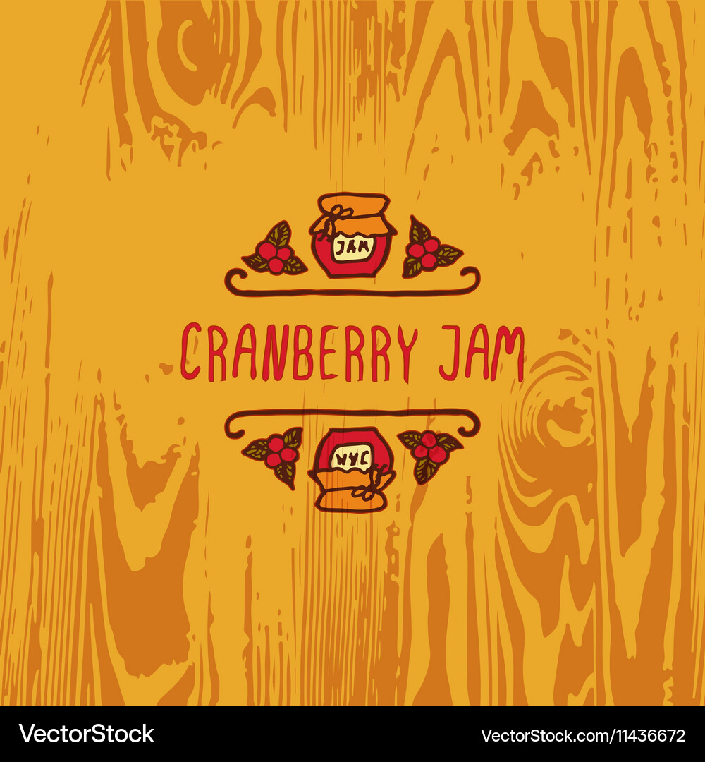 Handdrawn autumn element with text Vector Image