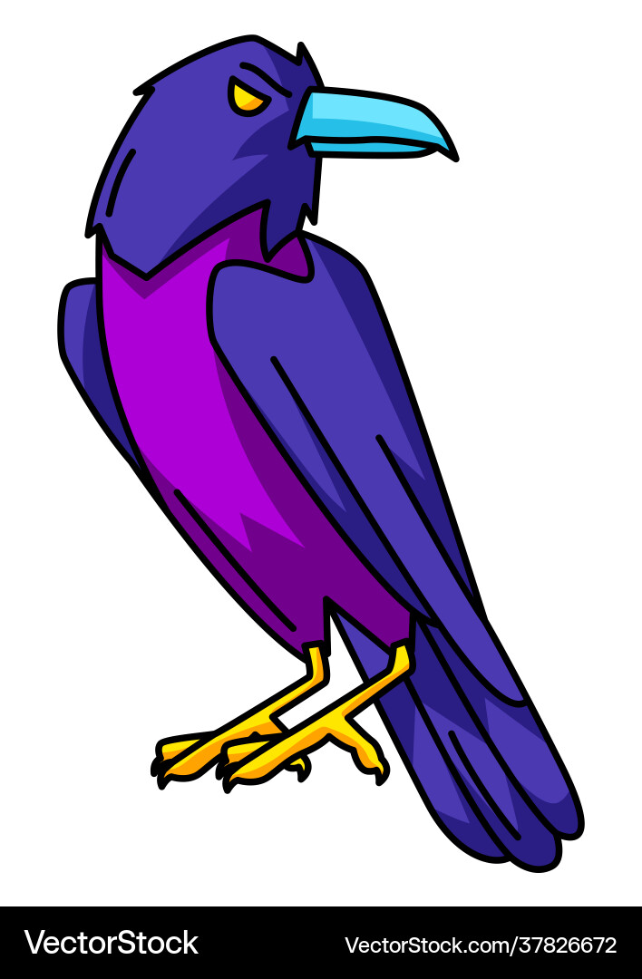 Magic evil raven mystic alchemy spirituality vector image