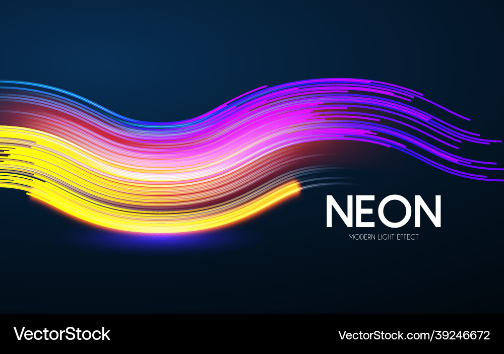 Motion striped light effect with fluid color vector image