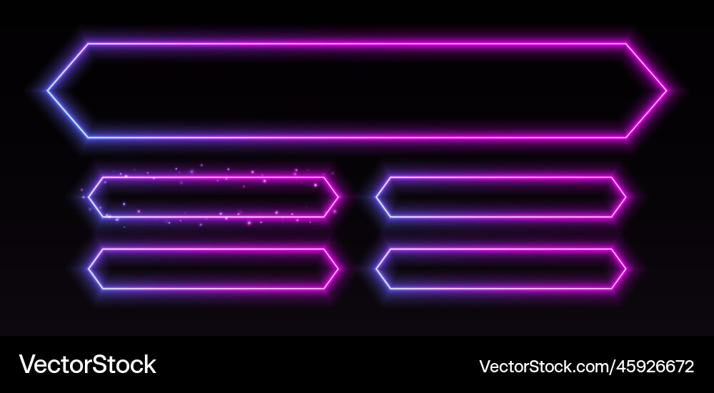 Neon Quiz UI Template vector image
