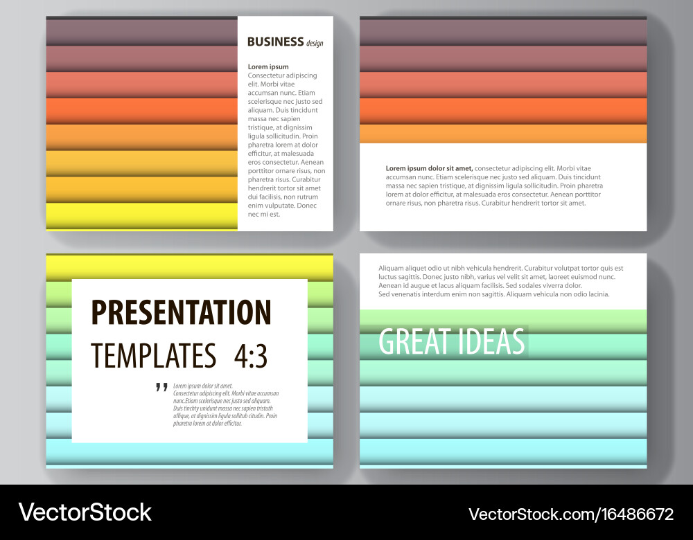 Set of business templates for presentation slides Vector Image
