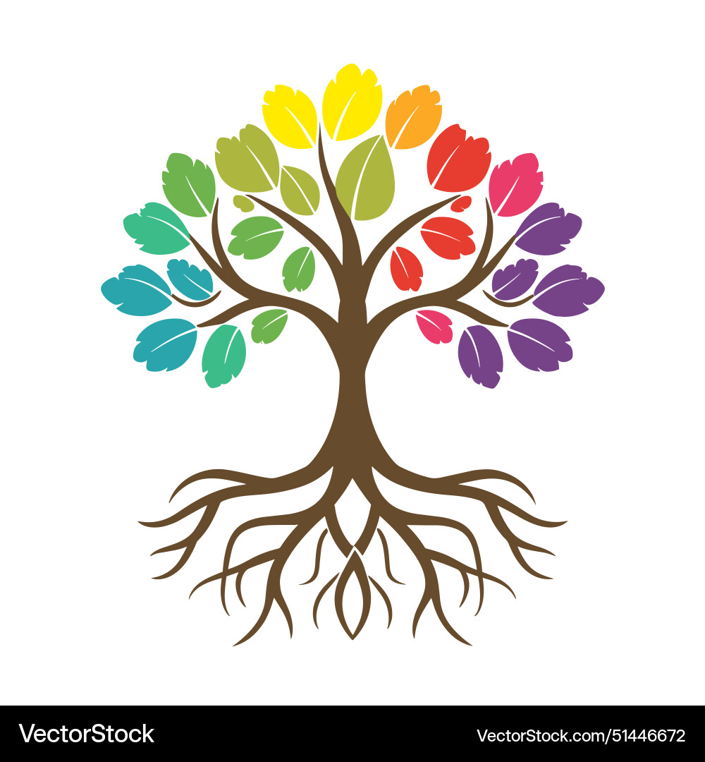 Tree with roots Tree with roots vector image