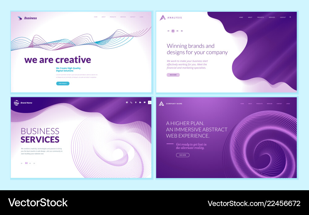 Web page design templates with abstract background Web page design templates with abstract background vector image