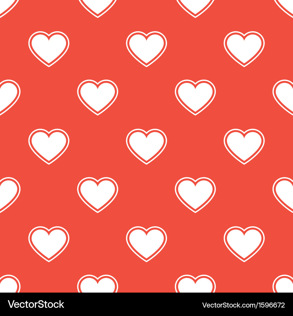 White Heart Pattern Vector Image
