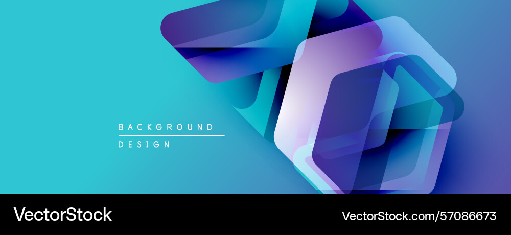 Abstract geometric shapes overlap creating vector image