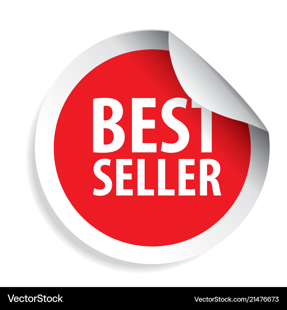 Best seller label sticker vector image