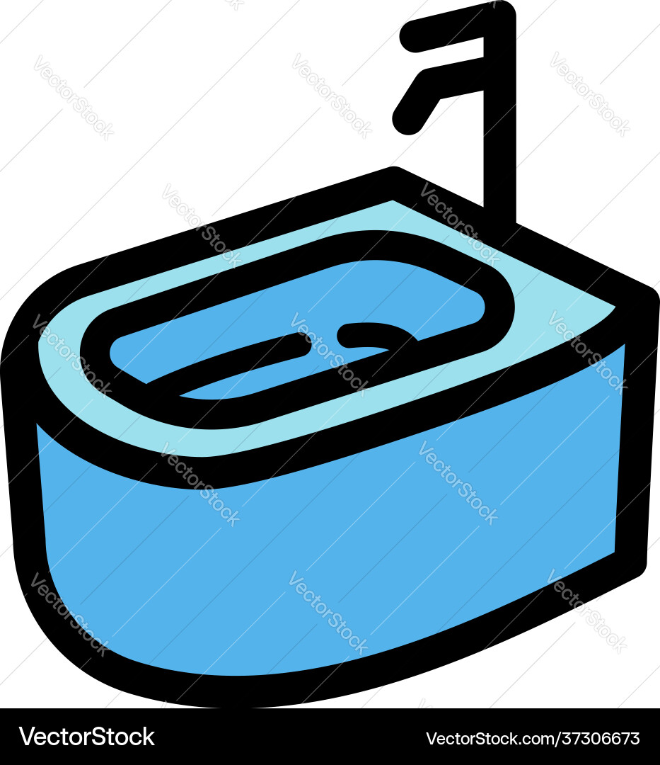 Bidet color icon in simple style isolated Bidet color icon in simple style isolated vector image