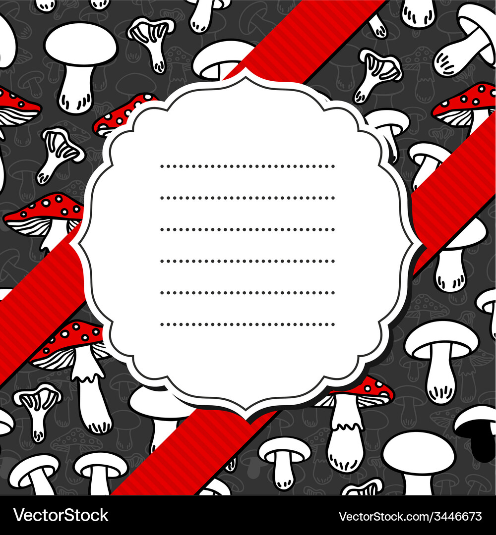 Mushroom pattern design Vector Image