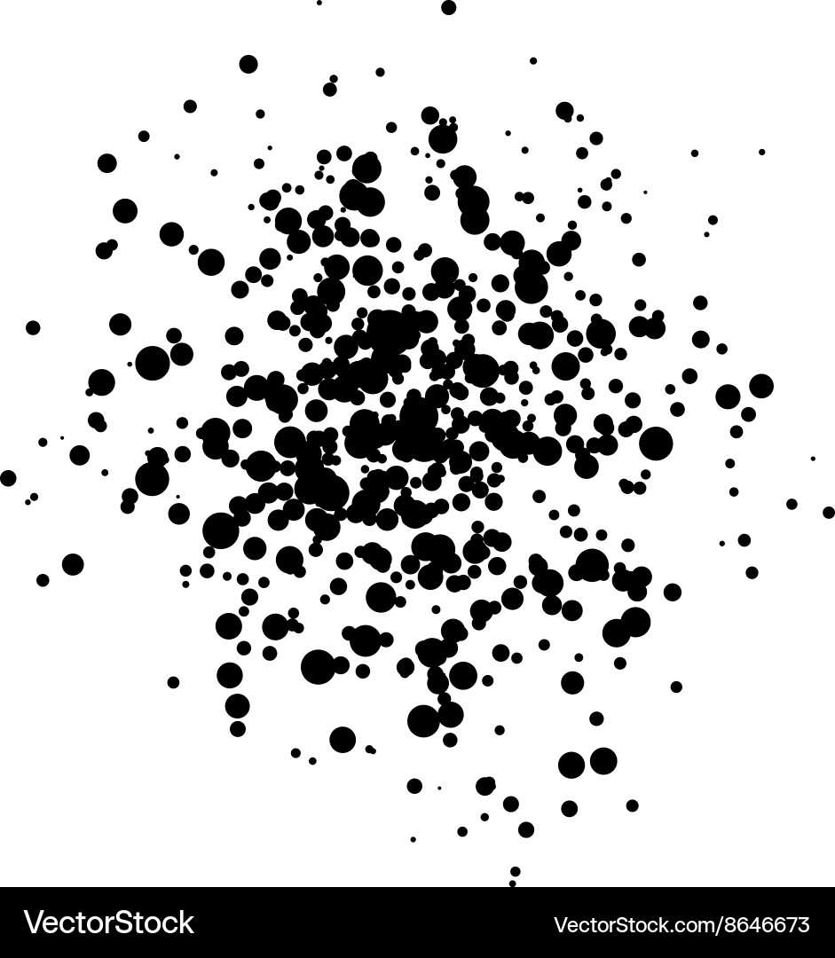Paint Splatter Explosion - Dot Burst Vector Image