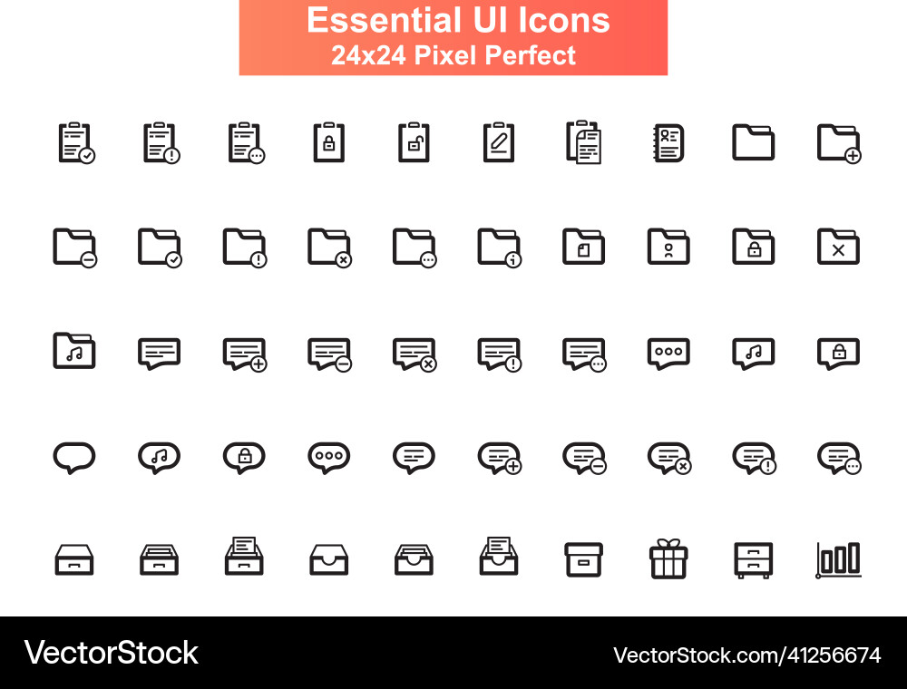 Arrows ui icons set 24x24 grid pixel perfect Arrows ui icons set 24x24 grid pixel perfect vector image