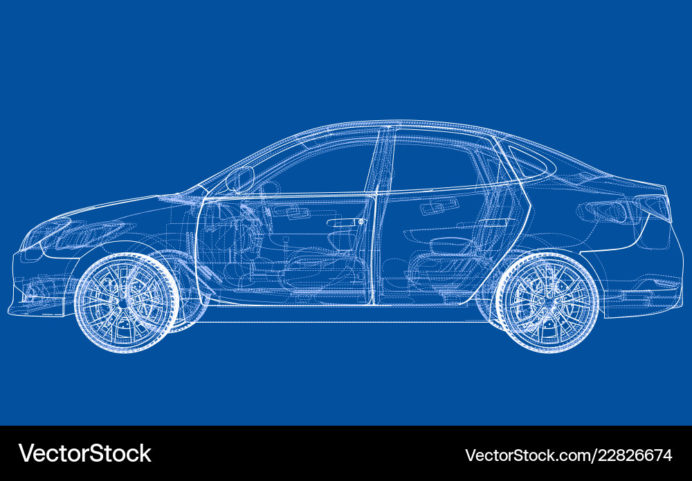 Concept car rendering of 3d Concept car rendering of 3d vector image