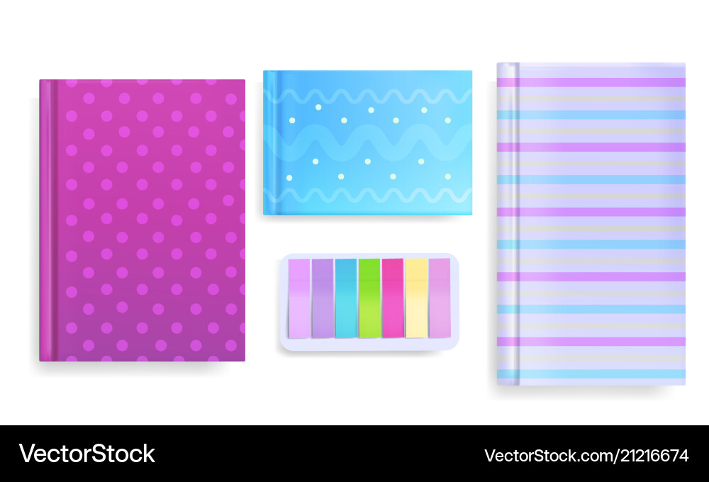 Diary covers and message notes Diary covers and message notes vector image