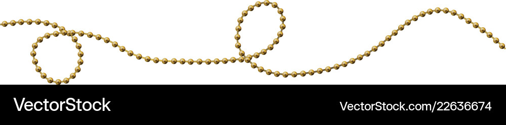 Golden Bead Strand Vector Image