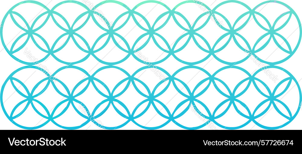 Repeating circular geometric pattern flowing vector image