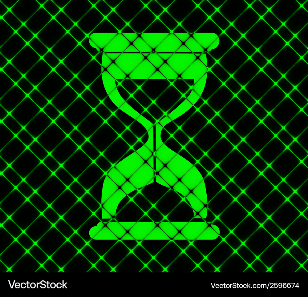 Sand clock glass timer flat modern web button Vector Image