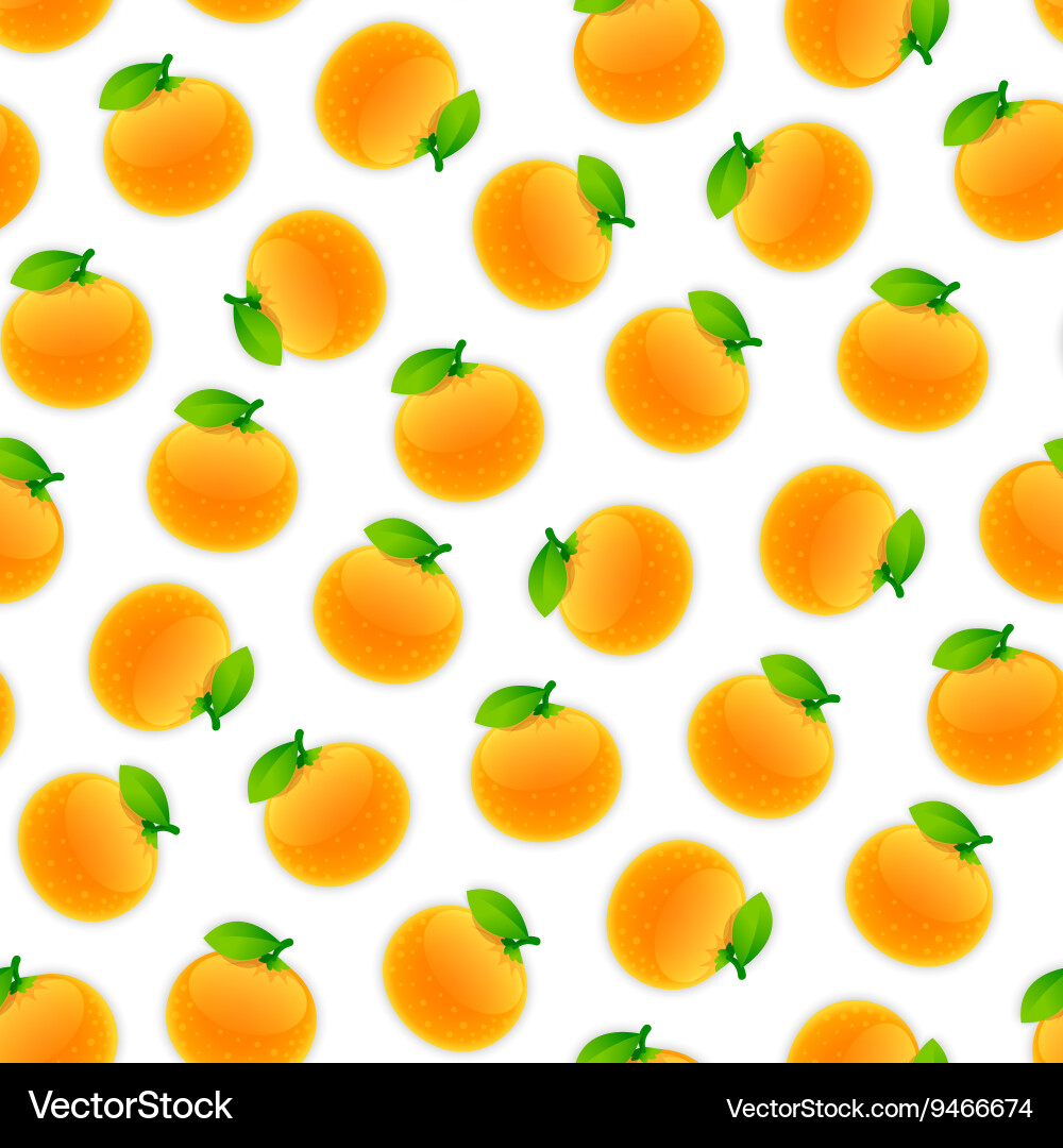 Seamless pattern with oranges vector image