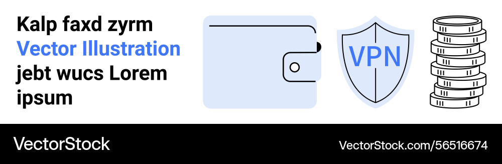 Secure payment and privacy concept with wallet Secure payment and privacy concept with wallet vector image