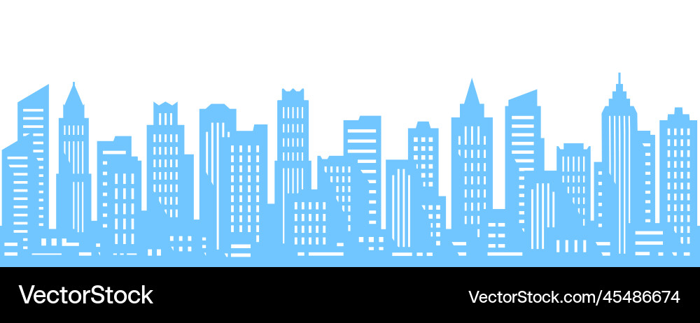 Stadt Skyline Silhouette nahtlose Innenstadt Stadt Skyline Silhouette nahtlose Innenstadt vektorbild
