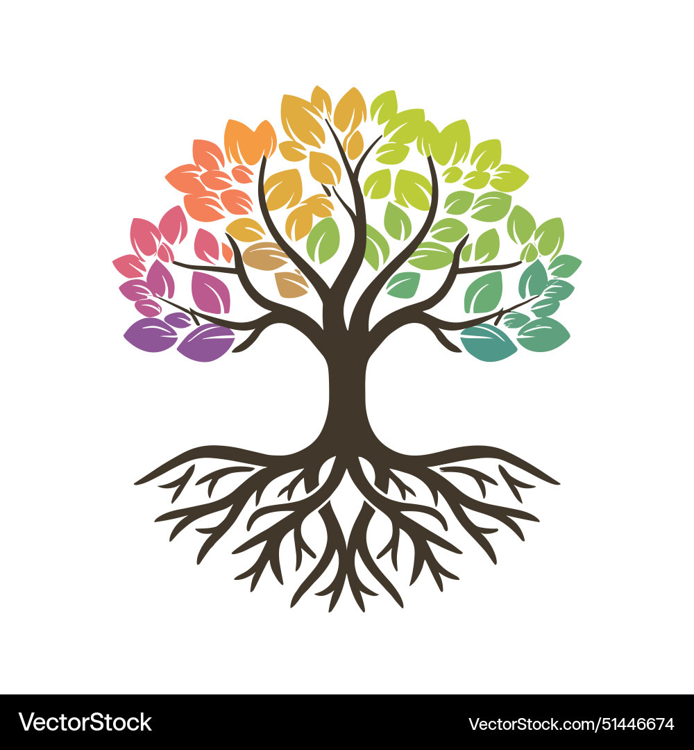 Tree with roots Tree with roots vector image