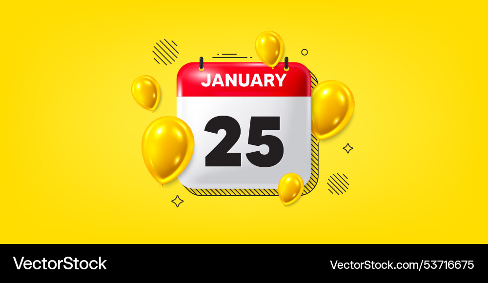 25th day of the month icon event schedule date 25th day of the month icon event schedule date vector image