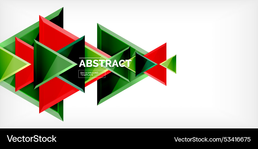 Abstract background - glossy triangles Vector Image