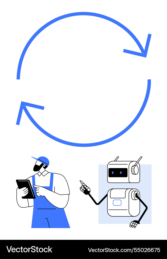 Human and robot collaboration in a continuous Human and robot collaboration in a continuous vector image