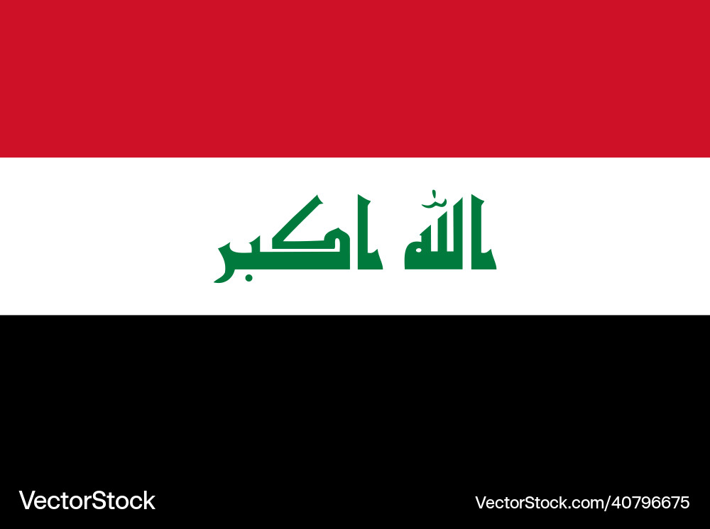 Iraq flag national emblem graphic element Iraq flag national emblem graphic element vector image