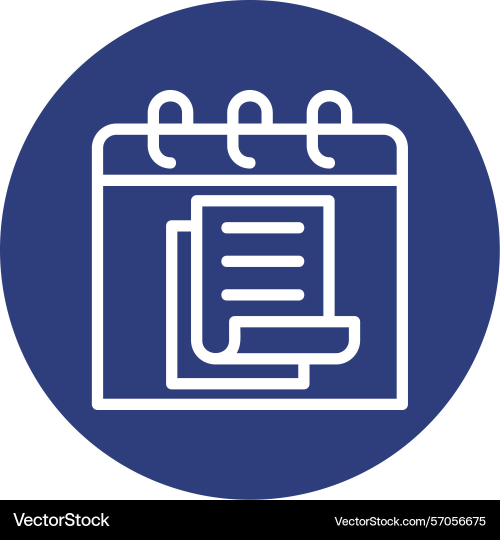 Notes line circle style icon design vector image