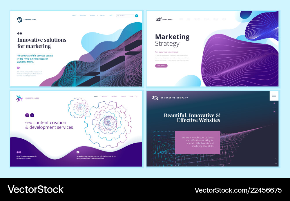 Web page design templates with abstract background Web page design templates with abstract background vector image