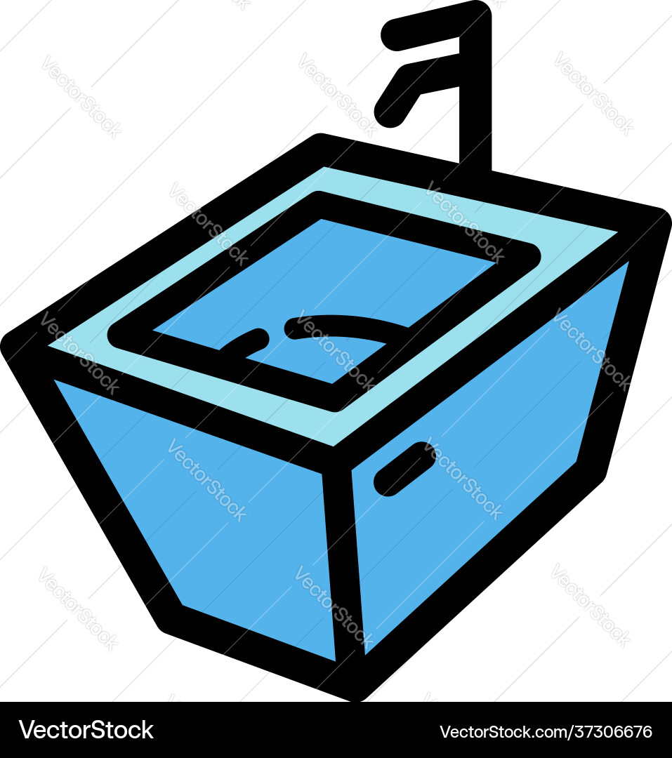 Bidet color icon in simple style isolated Bidet color icon in simple style isolated vector image