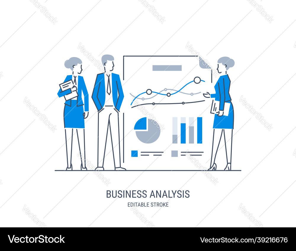Business analysis Royalty Free Vector Image - VectorStock