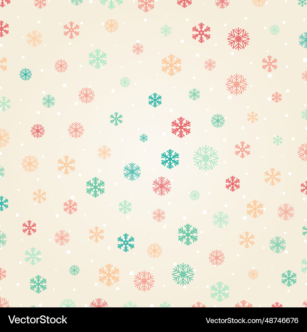 Christmas snowflake pattern background vector image
