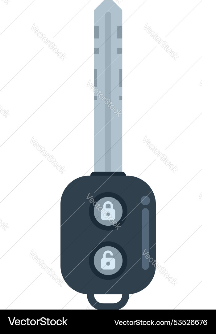 Modern car key with remote control locking system Vector Image