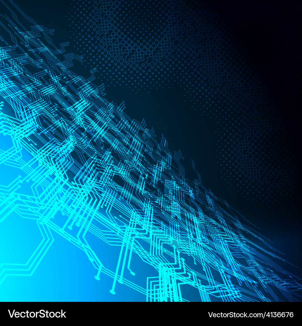 Modern Tech Circuit Background vector image