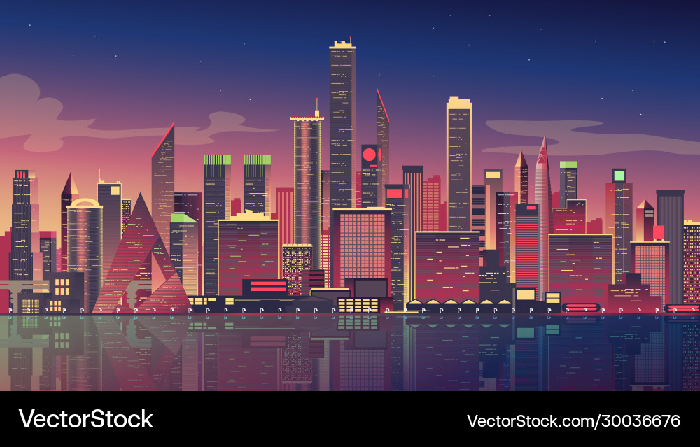 Silhouette buildings in new york city downtown Silhouette buildings in new york city downtown vector image