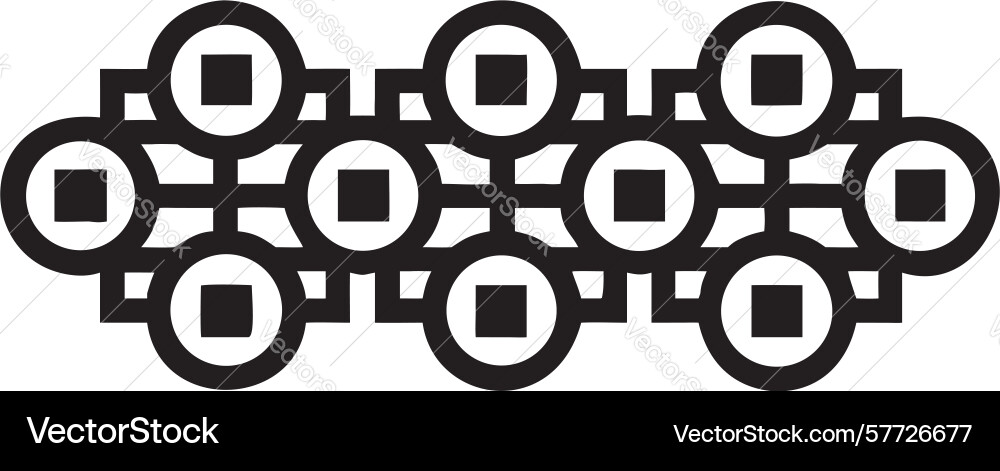 Abstract geometric circular interlocking pattern vector image
