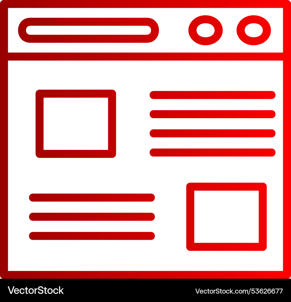 Blog line gradient icon vector image