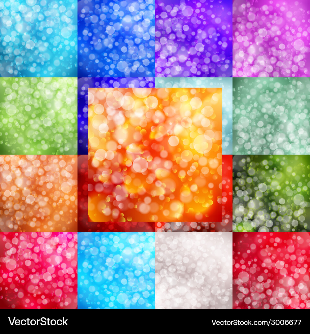 Bokeh Abstract Backgrounds - Sparkling Lights vector image